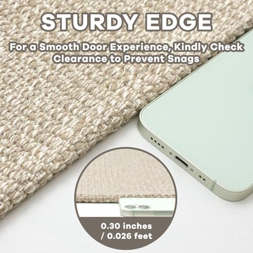 Washable Runner Rug 3x8 Ft Non Slip Foyer Rug Sand Beige - Earthall