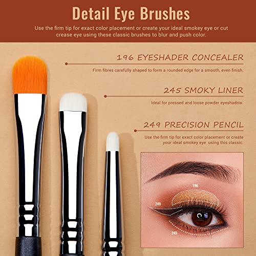 Jessup T334 Eyeshadow Brush Set 7pcs Fluffy Eye Makeup Brushes for Blending
