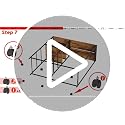 LED Dresser with 3 Drawers & Hanging Rack - Black - Multifunctional Bedroom Storage