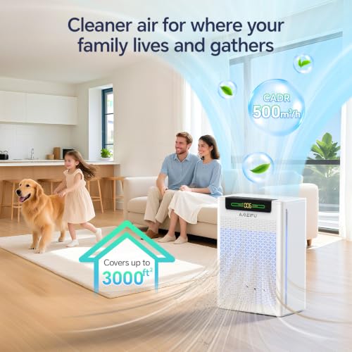 Large Room Air Purifier with Smart App Control - HEPA Filtration up to 3000 sq.ft.