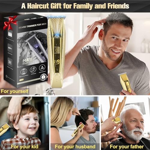 Handsomeface Cordless Hair Clipper & Electric Razor Grooming Kit with LED Display