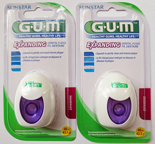 Expanding Dental Floss for Large Gaps - 43.3 Yd, Pack of 2