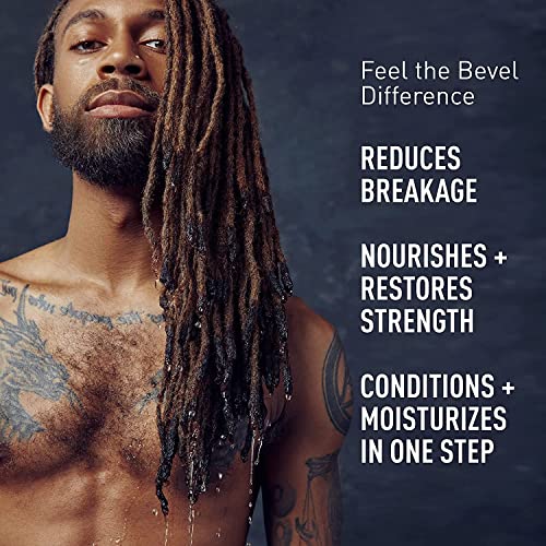 Bevel Shampoo and Conditioner for Men with Hemp Seed Oil and Biotin, 2 in 1 Strengthening Formula Conditions and Moisturizes Hair to Reduce Breakage, 12 Oz (Packaging May Vary)