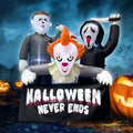 6FT Halloween Inflatable Killer Trio with LED Lights - Outdoor Decorations - Variation of Killers