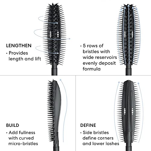 bareMinerals Strength & Length Serum-Infused Black Mascara with Plant-Based Lash Serum, Lengthens, Lifts & Defines for Healthier Lashes, Vegan, Safe for Contact Lens Wearers