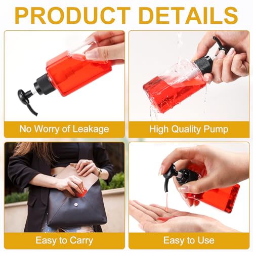 24 Pack Travel Pump Bottles - 3.4 oz Refillable Dispenser Containers