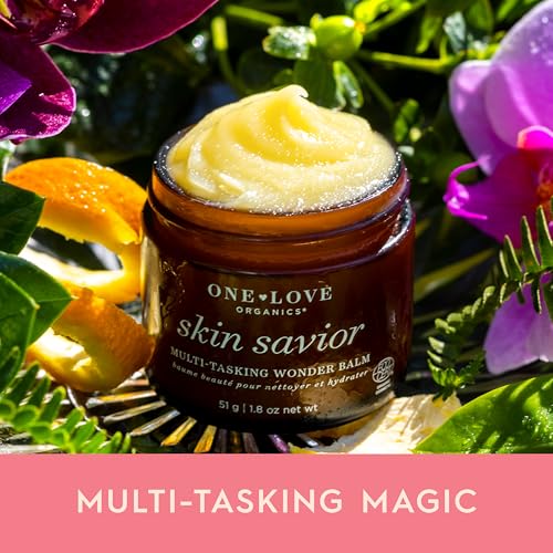 One Love Organics Skin Savior Multi-Tasking Wonder Balm ? Moisturizing Balm for Face & Dry Skin Barrier Repair, Certified Organic & Cruelty Free 1.8 oz