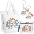 Medical Appreciation Gift Set for Women - Tote Bag, Cosmetic Bag & Keychain - 6 Pcs