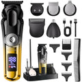 BEAUTYCARE 5-in-1 Men Grooming Kit with Zero-Gapped T-Blade, Cordless & Waterproof