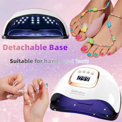 380W UV LED Nail Lamp with 81 Beads, Fast Curing Gel Polish, 4 Timer Settings