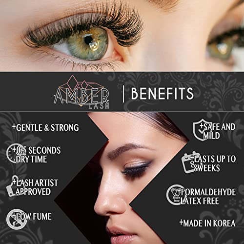 Eyelash Extension Adhesive S Glue Plus - 10ml Strong Waterproof Lash Glue - 8 Weeks Retention, Black, 0.5 Sec Dry - Professional Use - Variation: S Glue Plus