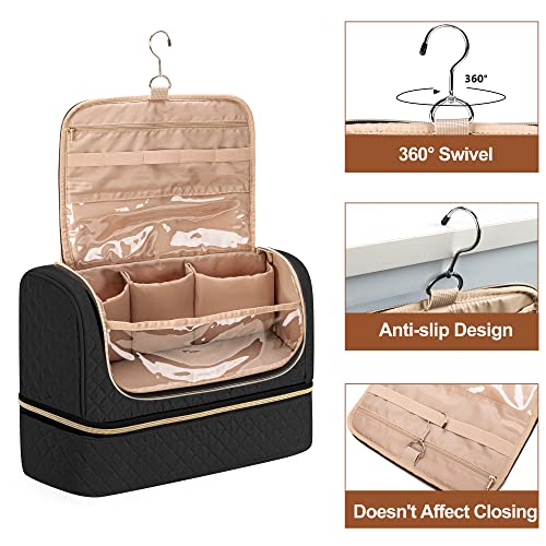 Yarwo Large Airwrap Storage Bag Compatible for Shark FlexStyle Styling (HD 430/440), Double Layers Travel Case Box for Shark Flexstyle/Dyson Airwrap and Hair Styler Attachments, Black (Bag Only)