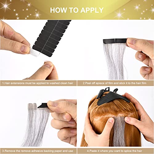 Hair Extension Tools Kit with Flat Pliers & Double Sided Tape - Black