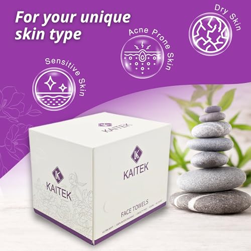 Towels XL ? 100% Biobased Disposable Face Towels, Ultra Soft Makeup Remover & Cleansing Wipes, Biodegradable, For Sensitive Skin, 50 Count (1 Pack)