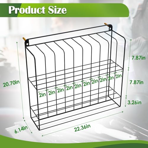 IKARE Black Hair Color Organizer Rack - Wall Mount Storage for Salon Tubes