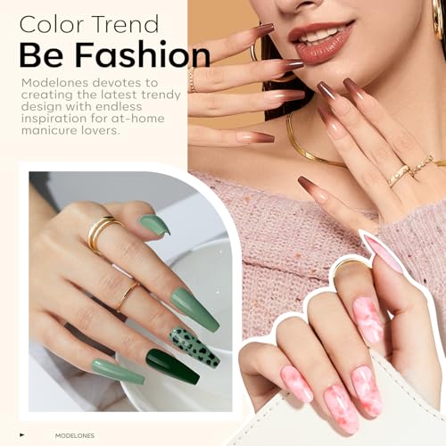 Nude Gel Nail Polish Set 28 Colors Glitter 32pcs - Rainbow Variation