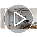 Black & Walnut 52-Inch Flush Mount Ceiling Fan with Light & Remote