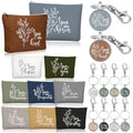 Sieral Aesthetics 20Pcs Canvas Makeup Bags & Keychains Set – Gift Bulk, Women