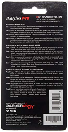 Replacement Foil for BaBylissPRO METALFX Shaver - Handheld Cordless Razor