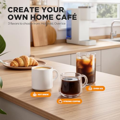 Tastyle Single Serve Coffee Maker Beige - K-Cup & Grounds with 3 Brew Styles