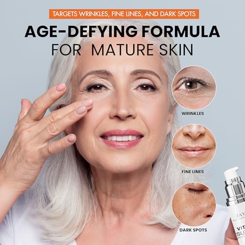 Vitamin C Face Serum for Mature Skin - Anti-Aging & Brightening 1.7oz