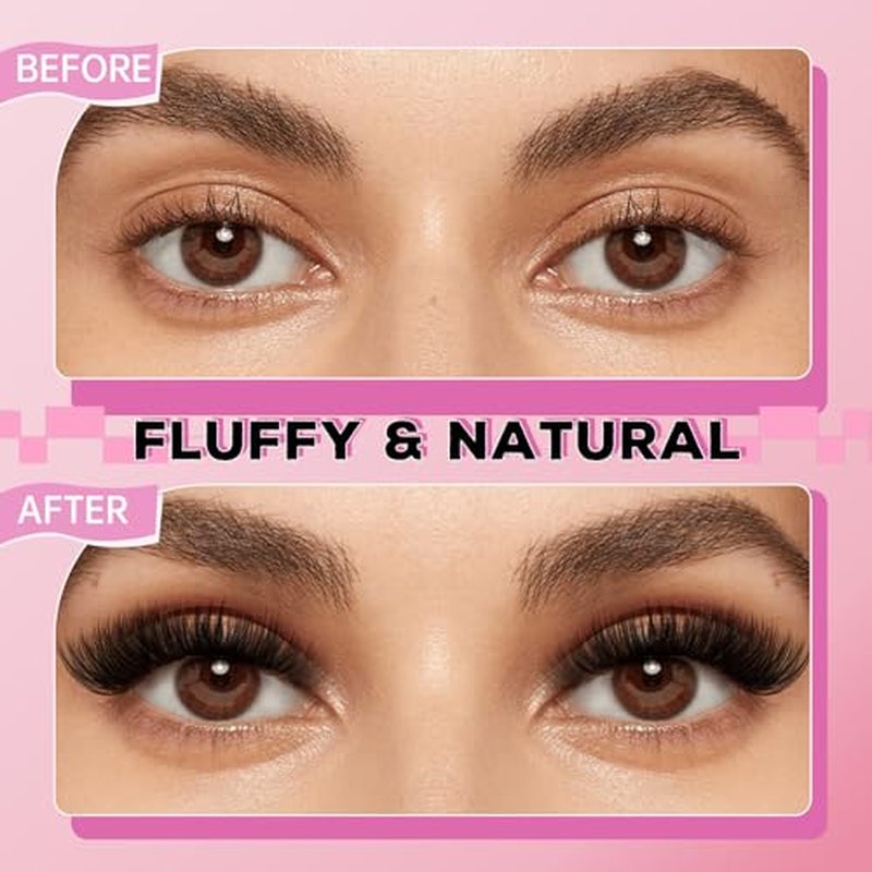 FADLASH Lash Clusters Kit Natural D Curl Eyelash Cluster Volume Lashes Extensions with Lash Bond and Seal Lash Tweezers for Beginners (30D+40D+50D+60D+80D+100D)