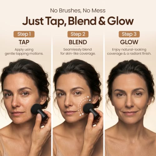 Glow Foundation for Mature Skin Cushion Makeup with Hyaluronic Acid - Warm Shade