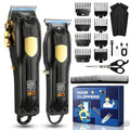 SHYEEH Black Hair Clippers and Beard Trimmer Set for Men