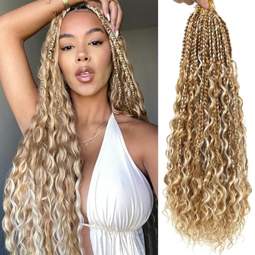 18 Inch Goddess Boho Box Braids Crochet Hair - Pack of 7