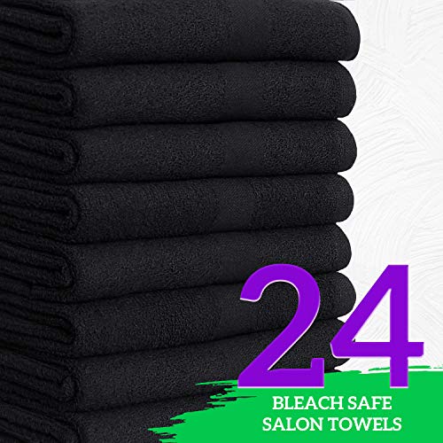 Bleach-Proof Microfiber Towels Bulk Set for Salon, Gym & Home - 24 Pack