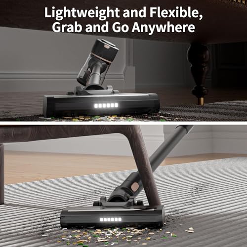 Cordless Stick Vacuum Cleaner with 23KPa Suction, Long Battery Life, Lightweight for Home & Pet Hair