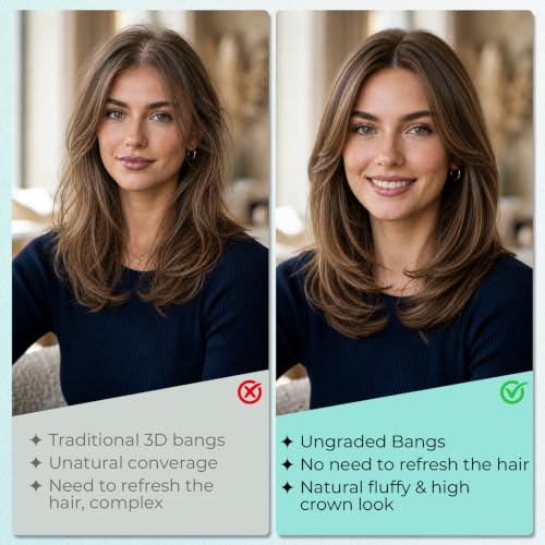 Clip-On Human Hair Bangs Topper - Natural Black, 10 Inch, Air Bangs Style