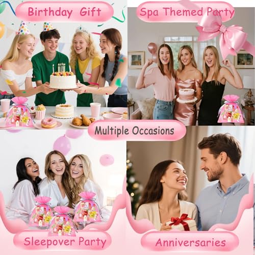 130-Piece Spa Party Favors Kit for Women - Face Masks, Hand & Foot Care, Eye Patches, Gift Bags, Perfect for Sleepovers & Birthdays