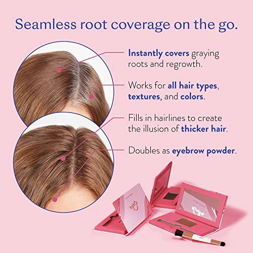 eSalon Root Touch Up & Brow Powder - Light Brunette Hair & Eyebrow Concealer