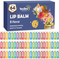YesBes 64 Pack Natural Lip Balm Set with Vitamin E & Coconut Oil - D-64P