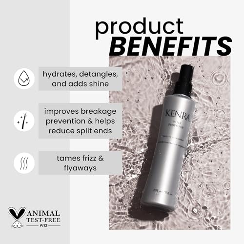 Kenra Professional Daily Provision Leave-In Conditioner | Hydrates,Detangles,&Adds Shine | Tames Frizz&Flyaways-| Thermal Protection-| Helps To Resist Humidity-| All Hair Types-| 8 fl. Oz,(Pack of 2)