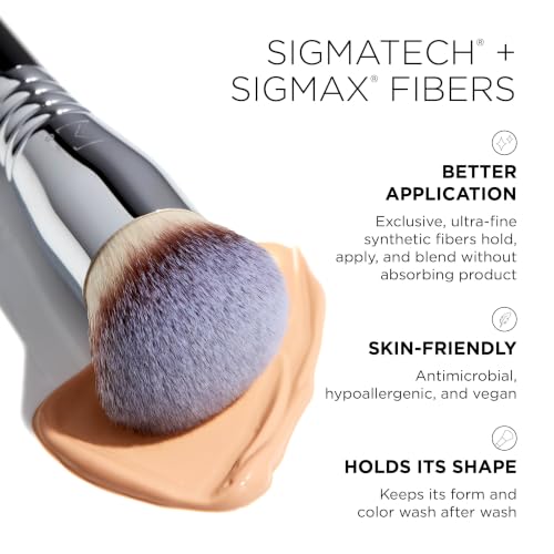 Dense Angled Foundation Makeup Brush - Medium to Full Coverage Blending Tool