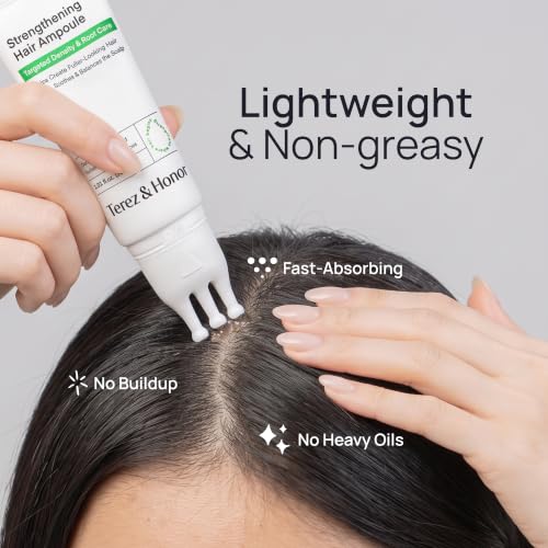 TEREZ & HONOR Double Pack Scalp Serum Roll-On for Hair Growth - 60 mL Korean Vegan Cooling Ampoule