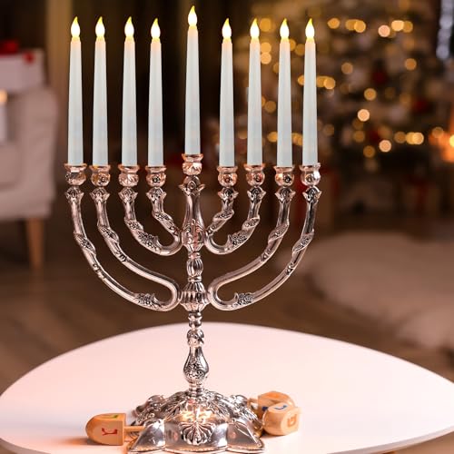 8.5 Inch White Flameless LED Taper Candles Bulk - Safe Romantic Decor