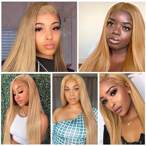Honey Blonde Straight Hair Extensions - 3 Bundles 20 22 24 Inches - Unprocessed Virgin Human Hair