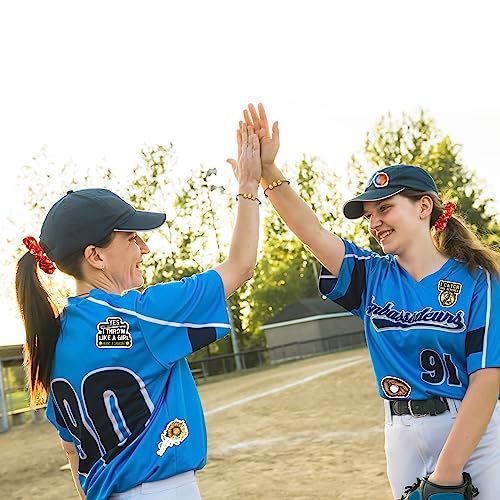 Softball Gifts Set for Girls - Hair Scrunchies, Bracelets, Makeup Bags & Stickers