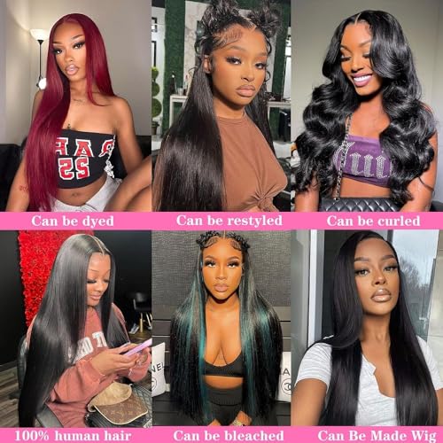 16 Inch Brazilian Straight Human Hair Bundles - Natural Black, 10A Virgin, Single Pack