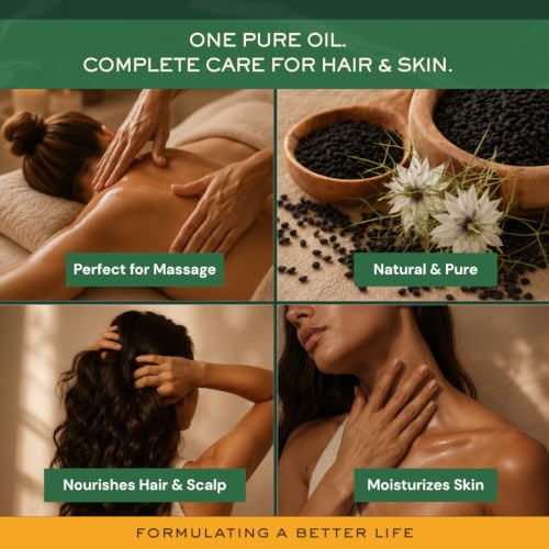 Cold-Pressed Sesame Oil Combo - 13.52 fl oz Natural Hair & Skin Moisturizer - Unrefined Ayurvedic Oil