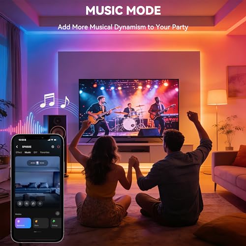 RGB Chasing Color LED Strip Lights - 32.8ft Addressable COB Smart Lights for Party & Bedroom
