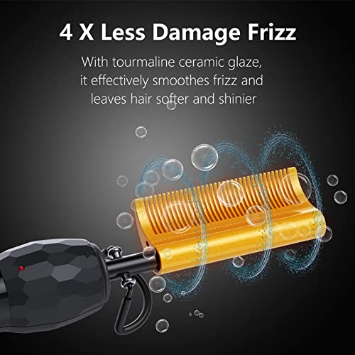 Ceramic Hot Comb Hair Straightener with Digital Display & Adjustable Temp