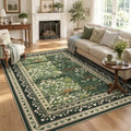 Dark Green HelloTree 6x9 Floral Vintage Boho Area Rug for Living Room
