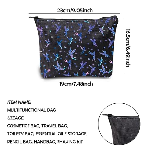 WCGXKO Family Vacation Merch Princess Makeup Bag Fairytale Fans Cosmetic Bag Princess Merchandise (T purple)