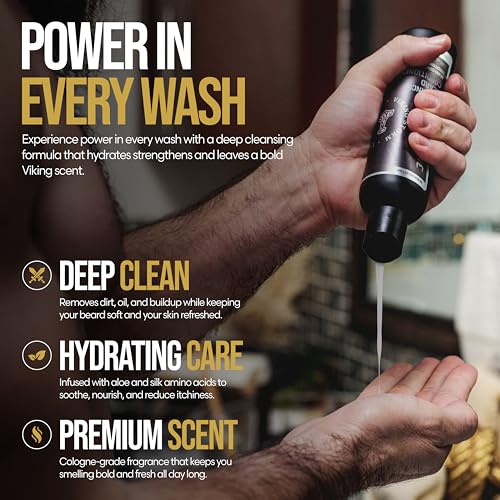 The Beard Struggle Vanir's Wisdom Radiance Beard Wash – Platinum Collection, 8 fl oz