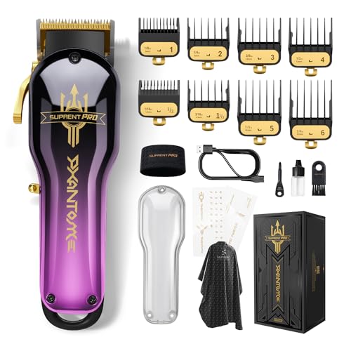 Professional Hair Clipper Kit with DLC-Coated Blades & Brushless Motor