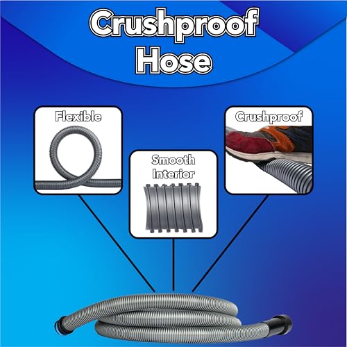 20 Ft. Commercial-Grade Vacuum Hose with Multi-Brand Dust Collection Adapter Set